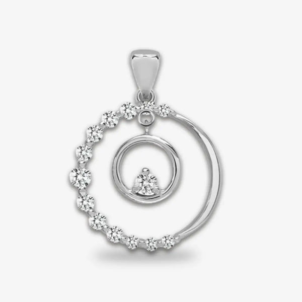 18ct White 0.24ct Diamond Pendant HEERA DIAMONDS
