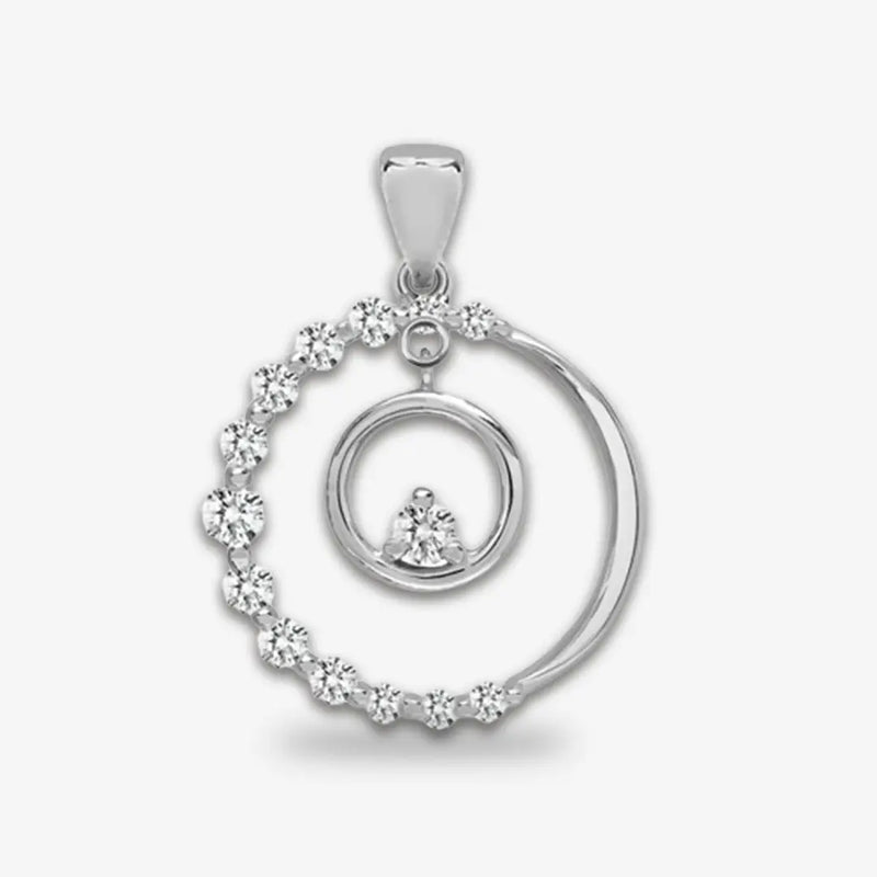 18ct White 0.24ct Diamond Pendant HEERA DIAMONDS