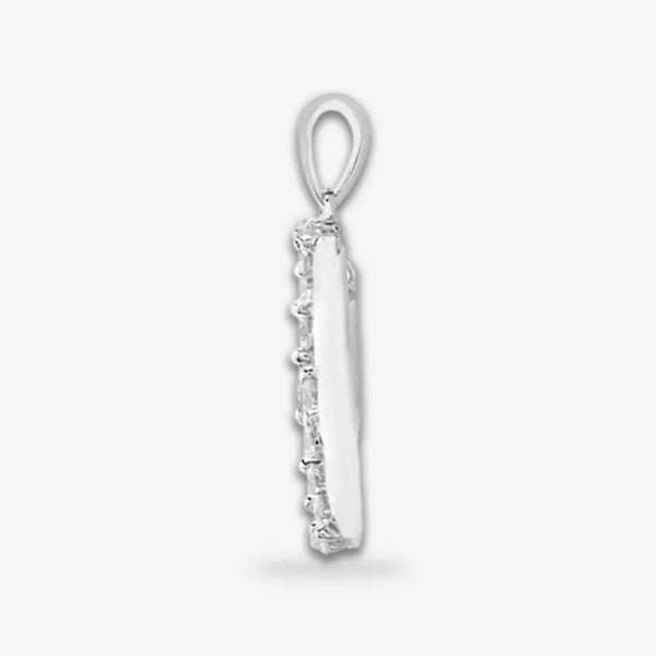 18ct White 0.24ct Diamond Pendant HEERA DIAMONDS