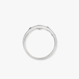 18ct White 0.24ct Natural Diamond Crown Ring