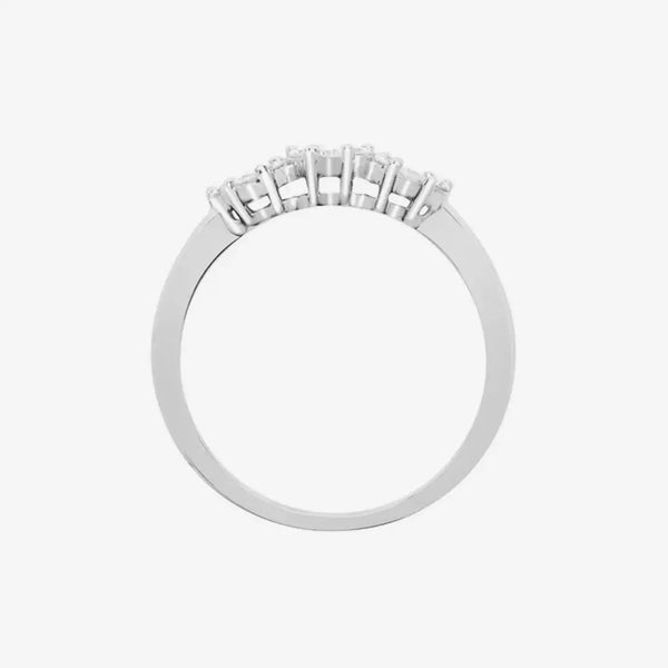 18ct White 0.45ct Diamond 3 x 7 Cluster Ring HEERA DIAMONDS