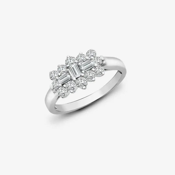 18ct White 0.50ct Diamond Boat Ring HEERA DIAMONDS