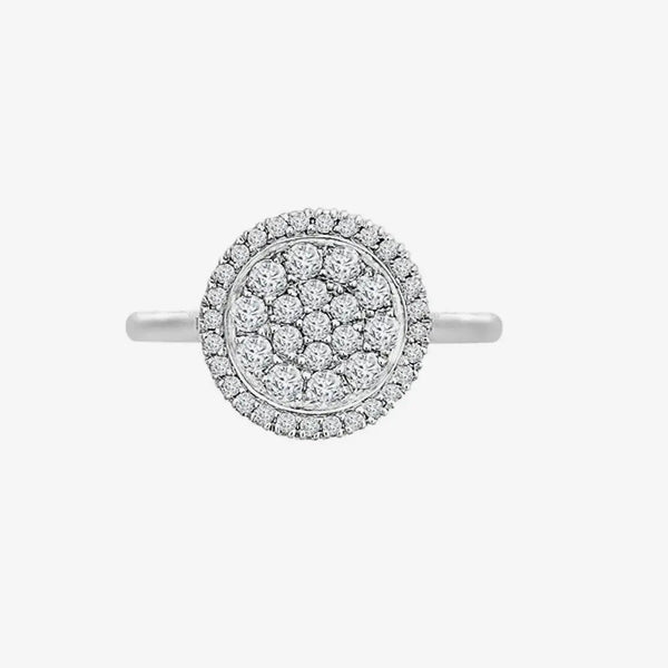 18ct White 0.55ct Dia Cluster Circle Ring HEERA DIAMONDS