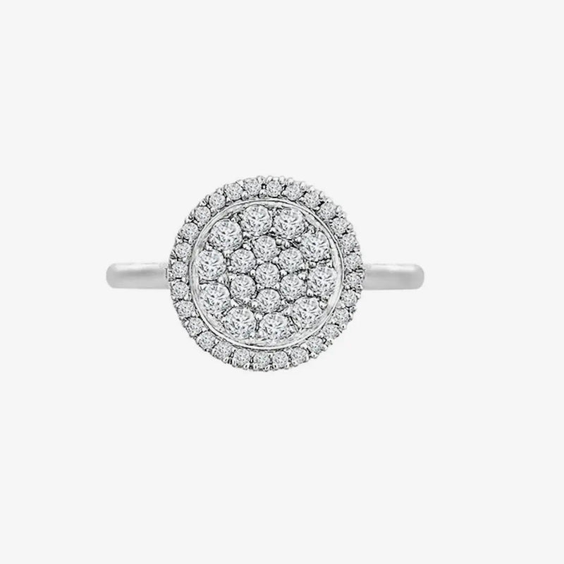 18ct White 0.55ct Dia Cluster Circle Ring HEERA DIAMONDS