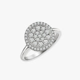18ct White 0.55ct Natural Diamond Cluster Circle Ring