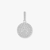 18ct White 0.73ct Natural Diamond Looped Bale Cluster Pendant