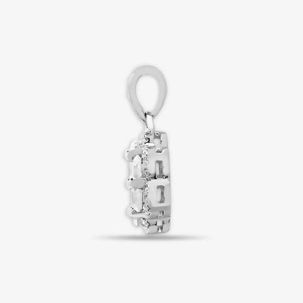 18ct White 0.77ct Diamond Cluster Pendant HEERA DIAMONDS