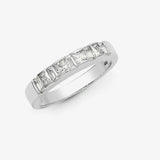 18ct White 0.87ct Princess Cut & Baguette Diamond Ring HEERA DIAMONDS