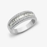 18ct White 0.94ct Round & Baguette Diamond Ring HEERA DIAMONDS