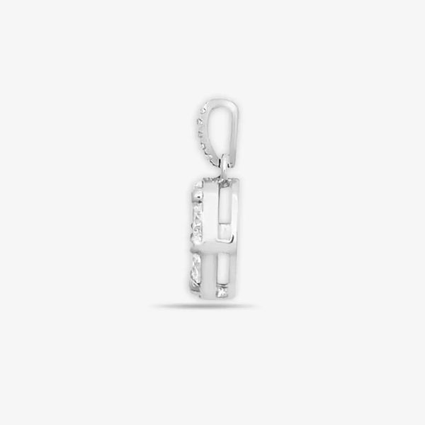 18ct White 1.00ct Diamond Cluster Pendant HEERA DIAMONDS