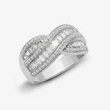 18ct White 1.09ct Round & Baguette Diamond Ring HEERA DIAMONDS