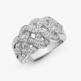 18ct White 1.12ct Diamond Plaited Ring HEERA DIAMONDS