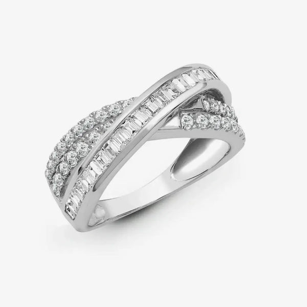 18ct White 1.28ct Diamond Plaited Ring HEERA DIAMONDS