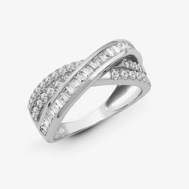 18ct White 1.28ct Diamond Plaited Ring HEERA DIAMONDS