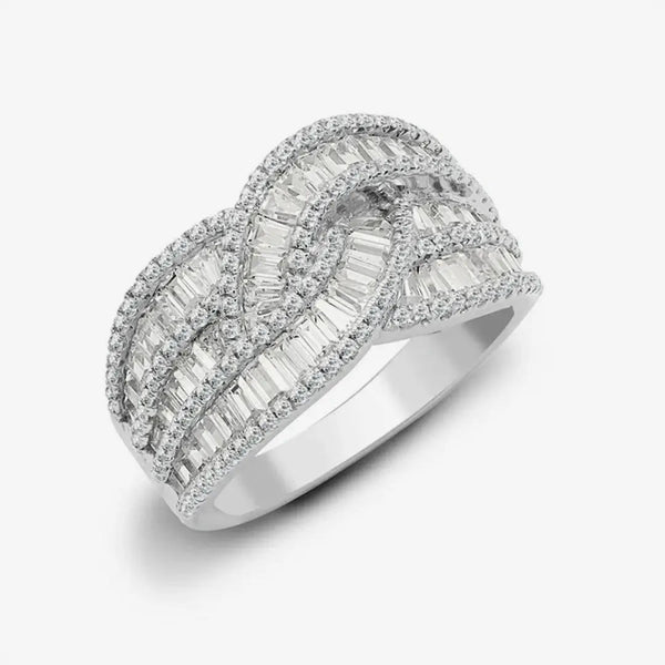 18ct White 1.83ct Round & Baguette Diamond Ring HEERA DIAMONDS