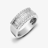 18ct White 2.00ct Round & Baguette Diamond Ring HEERA DIAMONDS