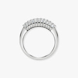 18ct White 2.00ct Round & Baguette Natural Diamond Ring