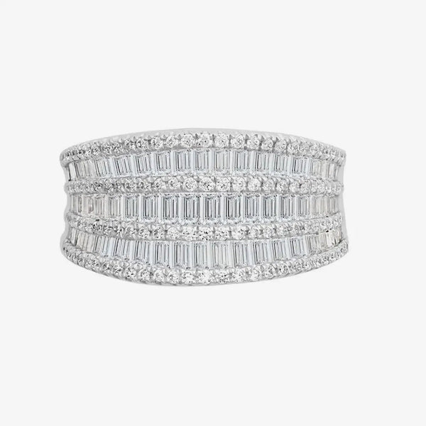 18ct White 2.21ct Round & Baguette Diamond Ring HEERA DIAMONDS