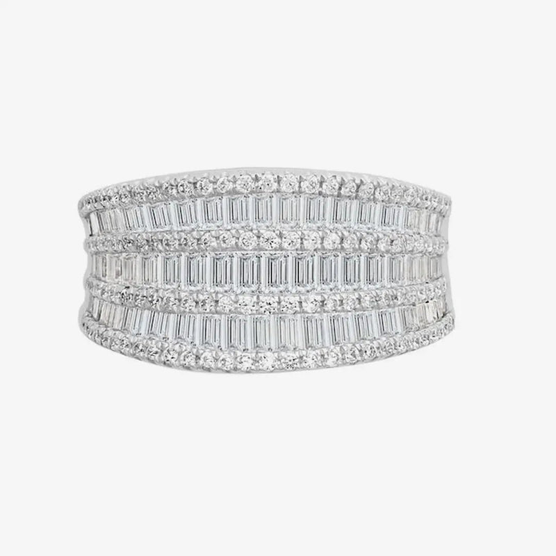 18ct White 2.21ct Round & Baguette Diamond Ring HEERA DIAMONDS