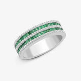 18ct White Diamond-0.35ct Em-0.61ct Ring HEERA DIAMONDS