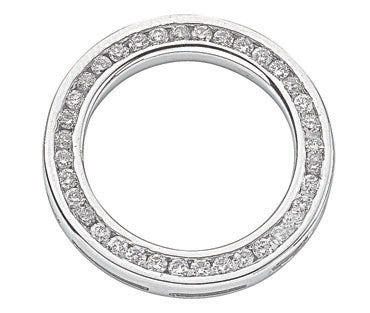 18ct White Gold 0.45ct Diamond Circle Pendant Hanron Jewellery