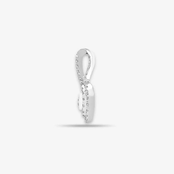18ct White Gold 0.48ct Diamond Looped Bale Cluster Pendant HEERA DIAMONDS