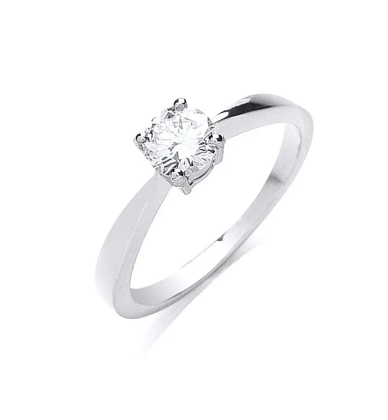 18ct White Gold 0.50ct Diamond Engagement Ring Hanron Jewellery