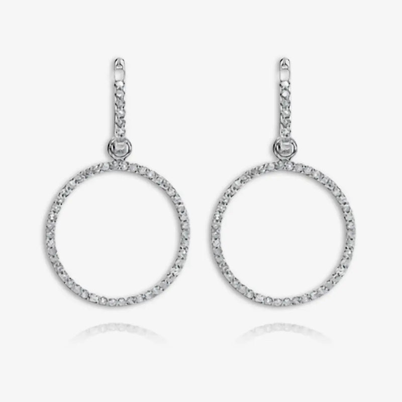 18ct White Gold 0.55ct Diamond Drop Earrings HEERA DIAMONDS