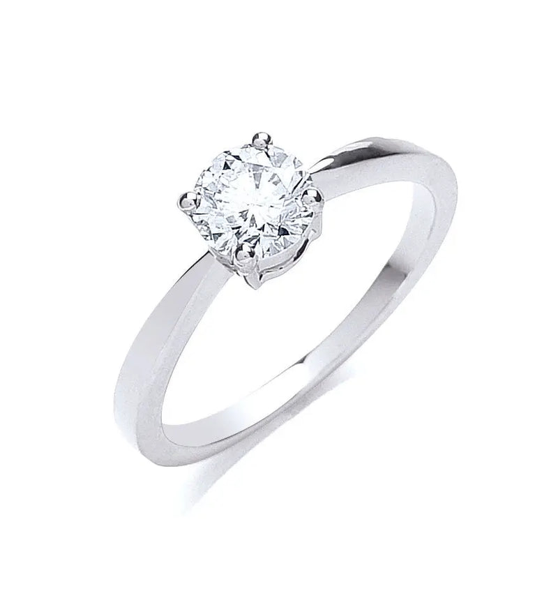 18ct White Gold 0.70ct Diamond Engagement Ring Hanron Jewellery