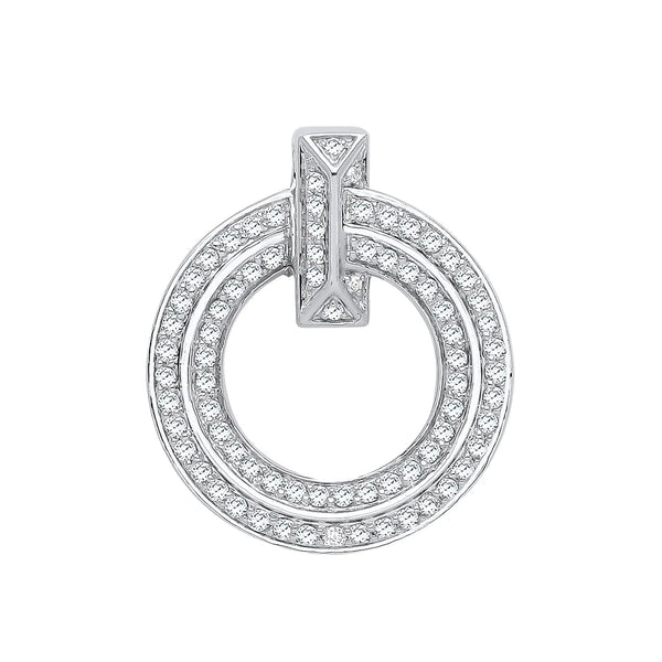 18ct White Gold 0.71ct Circle of Life Diamond Pendant Hanron Jewellery