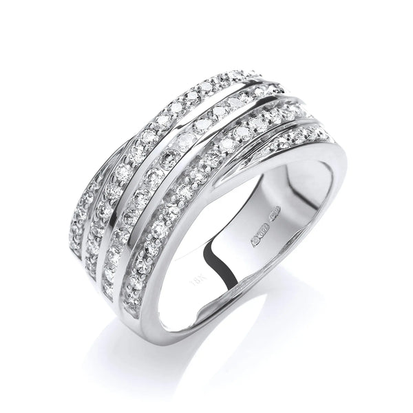 18ct White Gold 0.75ctw Diamond Ring Hanron Jewellery