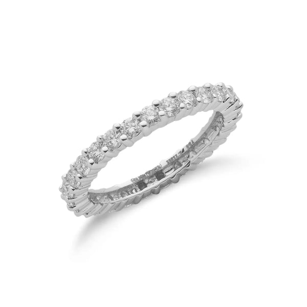 18ct White Gold 1.00ct Full Diamond Eternity Ring Hanron Jewellery
