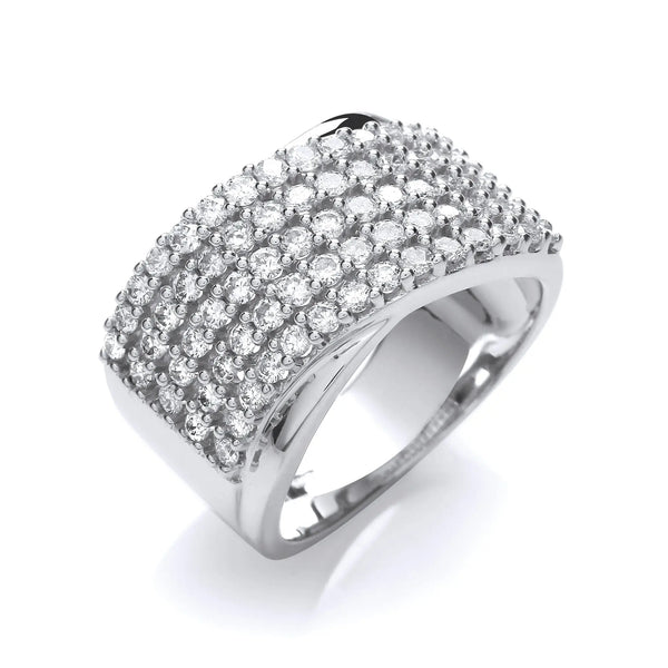 18ct White Gold 1.00ctw Diamond Half Eternity Ring Hanron Jewellery
