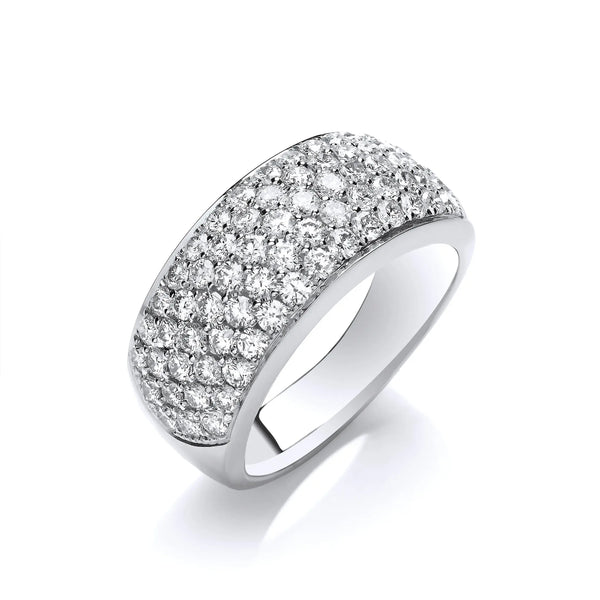 18ct White Gold 1.60ctw Diamond Bombay Ring Hanron Jewellery