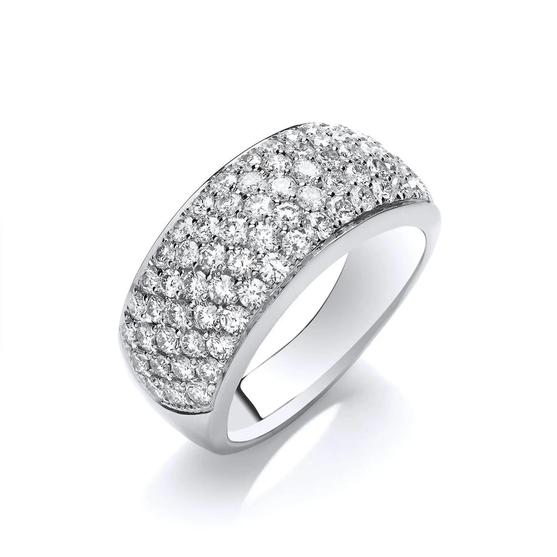 18ct White Gold 1.60ctw Diamond Bombay Ring Hanron Jewellery