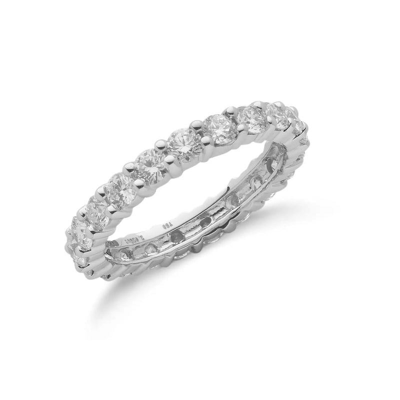 18ct White Gold 2.00ct Full Diamond Eternity Ring Hanron Jewellery