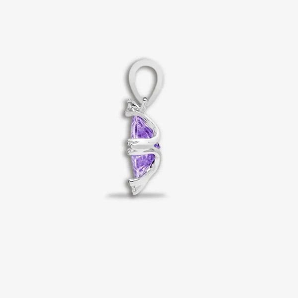 18ct White Gold Diamond And Amethyst Pendant HEERA DIAMONDS