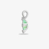 18ct White Gold Diamond And Green Amethyst Pendant HEERA DIAMONDS
