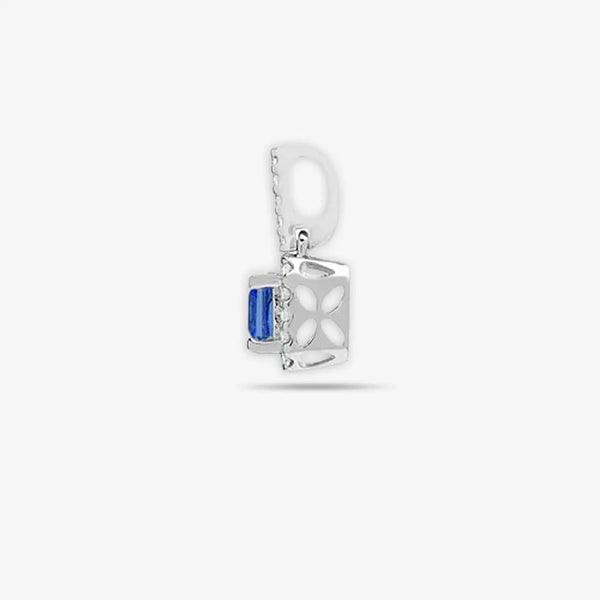 18ct White Gold Diamond And Sapphire Pendant HEERA DIAMONDS