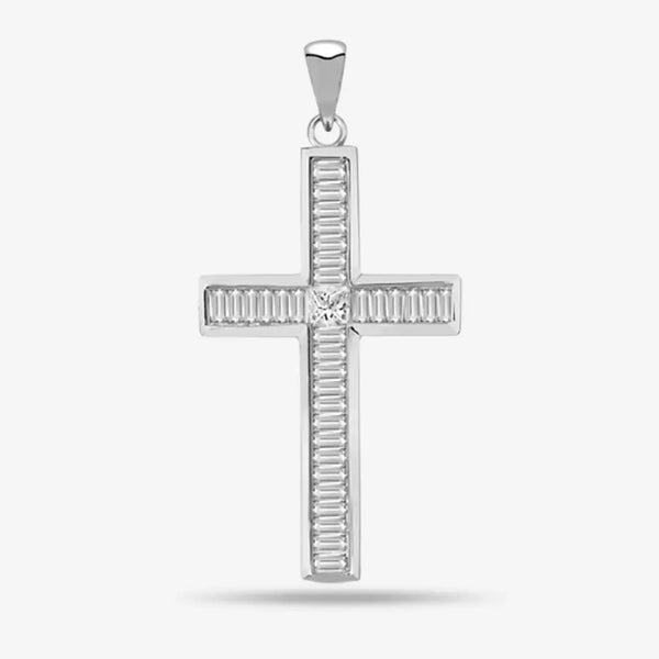 18ct White Gold Diamond Cross Pendent HEERA DIAMONDS