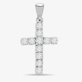 18ct White Gold Diamond Cross Pendent HEERA DIAMONDS