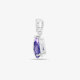 18ct White Gold Diamond And Amethyst Pendant HEERA DIAMONDS