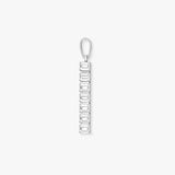 18ct White Gold Natural Diamond Cross Pendent