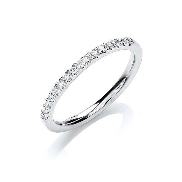 18ct White Gold half ET Diamond 0.15ct Ring - No Certificate HEERA DIAMONDS