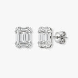 18ct White gold 75pt Natural Diamond stud earrings.
