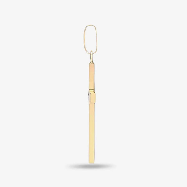 18ct Yellow 0.03ct Diamond Invisible Set Cross Pendent HEERA GOLD