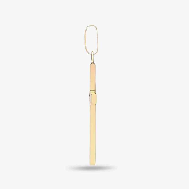 18ct Yellow 0.03ct Diamond Invisible Set Cross Pendent HEERA GOLD