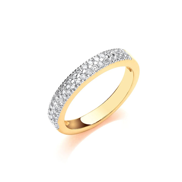 18ct Yellow Gold 0.35ctw Diamond Eternity Ring Hanron Jewellery