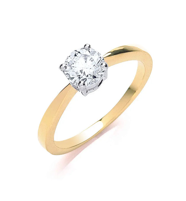 18ct Yellow Gold 0.70ct Diamond Engagement Ring Hanron Jewellery