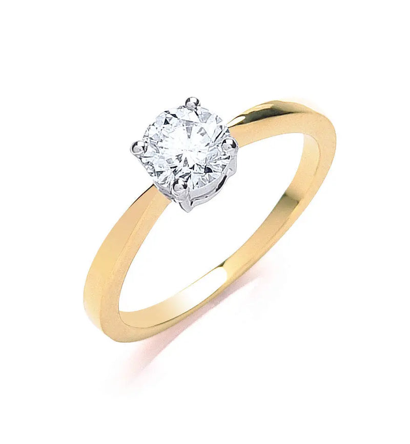 18ct Yellow Gold 0.70ct Diamond Engagement Ring Hanron Jewellery
